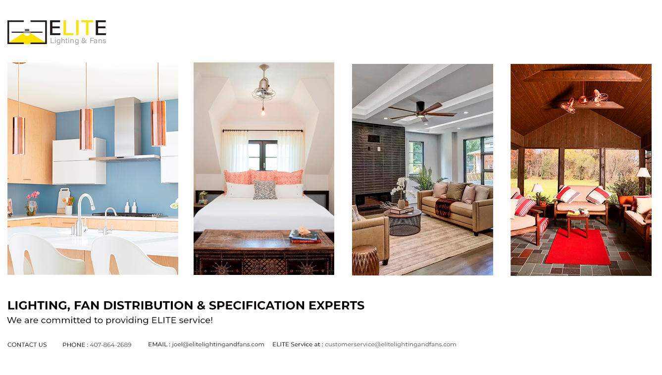 Contact Us Elite Lighting and Fans